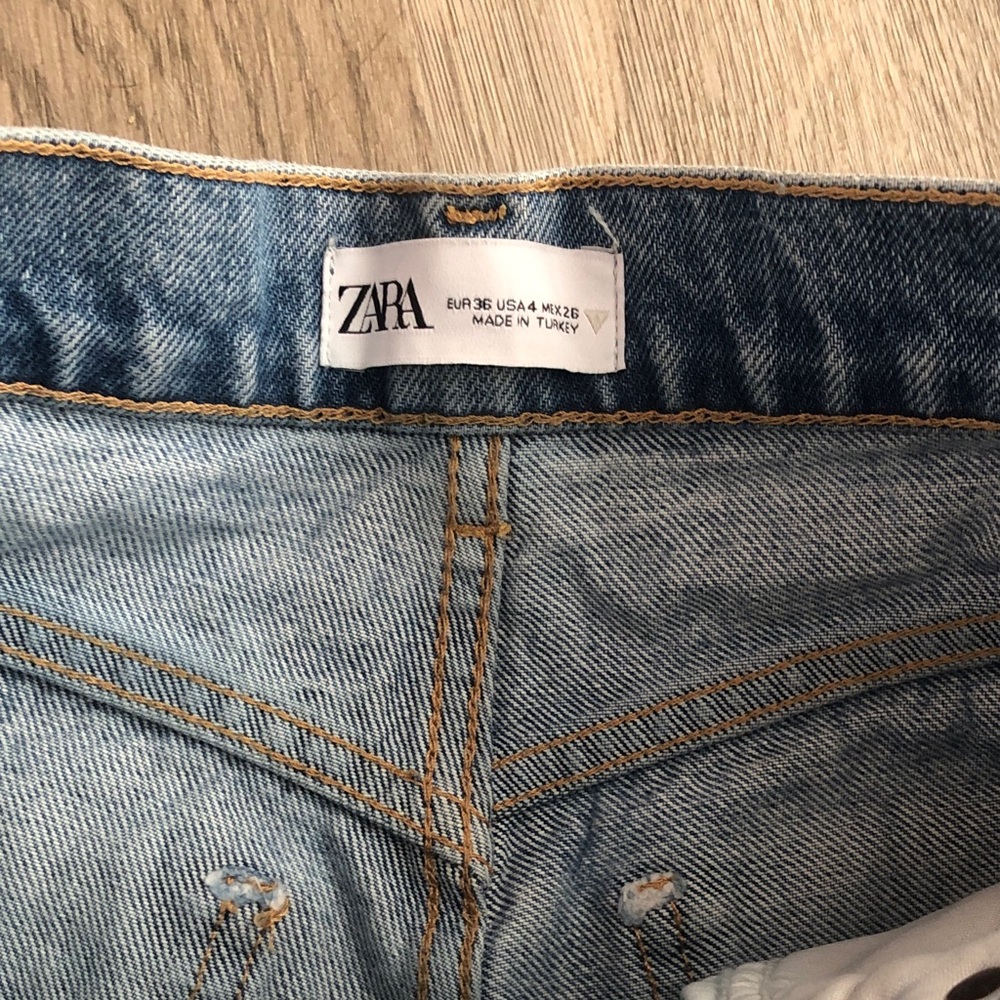 Zara size 4 wide leg Blue Women's Jeans - Picture 3 of 7